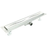 Idralite - caniveau de douche à l'italienne en acier inox mod. onda 60 cm Idralite - caniveau de douche à l'italienne en acier inox mod. onda 60 cm