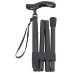 Identit - canne de marche en carbone fixe ou pliable - noir - fixe