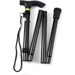 Canne de marche pliable, canne de voyage, alliage d'aluminium, hauteur r�glable, pour seniors et adultes, ...