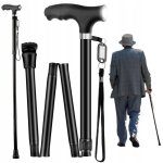 Canne pliante r�glable � led avec base ergonomique antid�rapante