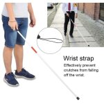 Canne r�fl�chissante pliable b�quille portable anti - choc b�ton de marche pour aveugles hb035