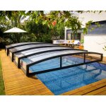 Palram - abri de piscine tlescopique 4x8m noir 706018
