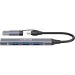 Canyon hub ds - 02 4 en 1 usb - a / c gris Canyon hub ds - 02 4 en 1 usb - a / c gris