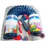 Capaldo - kit tuyau spirale' irrigo 10mt avec pistolet et robinetterie 3 / 4' pistolet multifonction ...