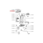 Capot + bouton + couvercle pour pieces preparation des. . .