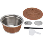 Capsule rechargeable en acier inoxydable pour machine � caf� dolce gusto - filtre r�utilisable marron ...