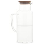 Carafe en verre et bouchon bambou - 1l