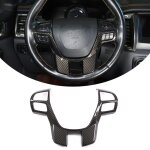 Carbon fiber color car steering wheel decoration for ford ranger wildtrak 2015 - 2021 interior accessories ...