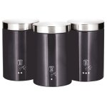 Berlinger haus - carbon pro set de 3 botes de cuisine en acier inoxydable robuste, 11 x 17, 8 cm design ...