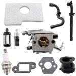 Carburateur pour tron�onneuse stihl 017 018 ms170 ms180 ? kit avec joint, filtre � air et tuyau � essence ...