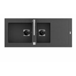 Carea - vier granit arcos 2 bacs gris bton