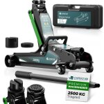 Cargova cric rouleur hydraulique 2, 5t avec mallette, 2 patins en caoutchouc et chandelle, id�al pour ...