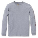 T - shirt manches longues femme carhartt 103401 - dstockage - gris clair - s