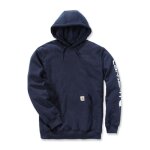 Carhartt - sweatshirt sleeve logo hooded bleu marine t. xs - k288 - 472 - xs