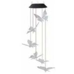 Carillon olien lumineux - dcoration de jardin avec papillon transparent