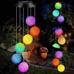 Carillon  led solaire  spirales  changement de couleur pour jardin dcoration extrieure romantique ...