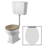 Hudson reed - carlton - wc r�tro avec chasse d'eau suspendue et cuvette blanc