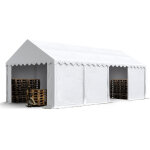 Carpasol - toolport tente de stockage 4x8 m abri bche pvc 700 n impermable blanc