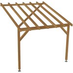 Carport adossé 3x3 - tuilable pente 30% - bois massif traité cl3 marron - robuste sans la visserie et ... Carport adossé 3x3 - tuilable pente 30% - bois massif traité cl3 marron - robuste sans la visserie et ...
