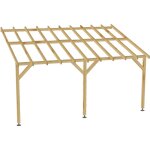 Jardinatoire - carport adossé 5x3 - pente 30% - bois massif - durable + vis Jardinatoire - carport adossé 5x3 - pente 30% - bois massif - durable + vis