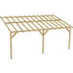 Jardinatoire - carport adossé 6x3 - pente 30% - bois massif - durable + vis & pieds de poteaux réglables ... Jardinatoire - carport adossé 6x3 - pente 30% - bois massif - durable + vis & pieds de poteaux réglables ...