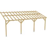 Jardinatoire - carport adossé 7x3 - pente 30% - bois massif - durable sans la visserie et sans les pieds ... Jardinatoire - carport adossé 7x3 - pente 30% - bois massif - durable sans la visserie et sans les pieds ...