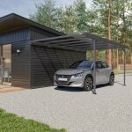 Carport adoss aluminium trigano - mistral wall - 15 m