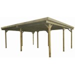 Gardenas - carport en bois 2 emplacements 6x5 m basic Gardenas - carport en bois 2 emplacements 6x5 m basic