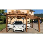 Wmu - carport bois - autoportant 12, 65m� - 2. 8 x 4. 5 - 2 pans