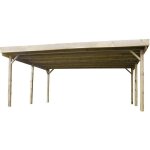 Gardenas - carport double en bois basic 5, 1 x 5 m Gardenas - carport double en bois basic 5, 1 x 5 m
