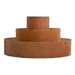 Carr potager en acier corten 3 cercles  40 / 80 / 120 cm