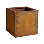 Carr potager en acier rouill 40x40x40 cm