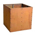 Carr potager en acier rouill 80x80x80 cm