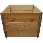 Carr� potager en bois naturel 800x800mm hauteur 585mm