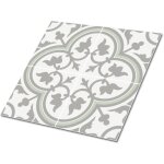 Tulup - carreaux autocollants pvc, carrelage pvc adhsif - 30x30cm - kit de 9 - fleurs grises ethniques, ...