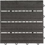 Home deluxe - wpc dalles en bois bavaro couleur : anthracite, quantité : 1 m² Home deluxe - wpc dalles en bois bavaro couleur : anthracite, quantité : 1 m²