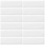 Carreaux de m�tro blancs auto - adh�sifs r�sistants aux �claboussures, adapt�s aux cuisines et aux salles ...