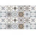 Carrelage adh�sif 20x20 style industriel credence adhesive pour cuisine brique, 24 pcs stickers muraux ...