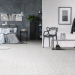 Carrelage grs crame effet carreau ciment codicim arte soft grey 25x25cm 25x25 cm gris clair - mat - ...