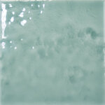 Carrelage gr�s c�rame terre 12x12 cm turquoise - brillant - - bo�te de 0. 51 m2