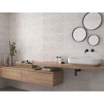 Carrelage d'int�rieur - fa�ence effet b�ton - s�rie tenere - dimensions: 20 x 60 cm - blanco - aspect ...