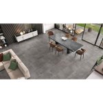 Carrelage d'int�rieur imitation b�ton - s�rie cloud - dimensions: 44, 7 x 44, 7 cm - taupe mat non rectifi� ...