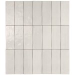 Carrelage mur ceramic connection white brillante 7, 5 x 20 cm