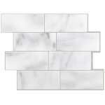 Carrelage mural autocollant 3d 29, 36�21, 3 cm ? lot de 10 pi�ces ? pare - �claboussures pour cuisine ...