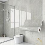 Carrelage mural autocollant effet marbre, 2 rouleaux, 40 cm x 3 m, papier peint d�coratif d'int�rieur ...
