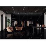 Carrelage rectifi� 60x120 mod�le detroit black brillant - paquet de 1. 44 m2