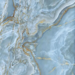 Rflex boutique - carrelage sol et mur poli effet marbre bavaro bleu cobalt 120x120 cm