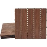 Hegele - carrelage en wpc hhg - 167, aspect bois pour balcon / terrasse, structure 3d, brun foncé, 4x ... Hegele - carrelage en wpc hhg - 167, aspect bois pour balcon / terrasse, structure 3d, brun foncé, 4x ...