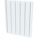 Carrera - radiateur à inertie 1000w - pierre naturelle - horizontal et plat - blanc Carrera - radiateur à inertie 1000w - pierre naturelle - horizontal et plat - blanc