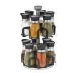 Carrousel à épices, avec 12 pots, étagère rotative à 360°, inox, verre, hxd 31x18 cm, tourniquet, argent ... Carrousel à épices, avec 12 pots, étagère rotative à 360°, inox, verre, hxd 31x18 cm, tourniquet, argent ...